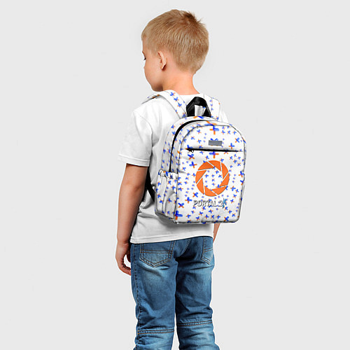 Детский рюкзак Portal logo pattern steel / 3D-принт – фото 5