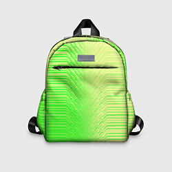 Детский рюкзак Зелёные градиентные линии, цвет: 3D-принт
