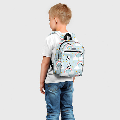 Детский рюкзак Панда на радуге / 3D-принт – фото 5