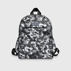 Детский рюкзак Серый пиксельный камуфляж, цвет: 3D-принт