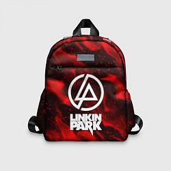 Детский рюкзак Linkin park красный огонь, цвет: 3D-принт