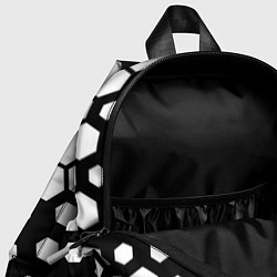 Детский рюкзак Белые соты киберпанк, цвет: 3D-принт — фото 2