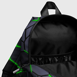 Детский рюкзак Зеленые плиты киберпанк, цвет: 3D-принт — фото 2