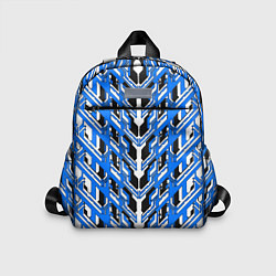 Детский рюкзак Синяя техно броня, цвет: 3D-принт