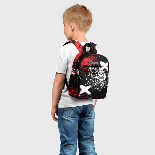 Детский рюкзак Мазда на фоне граффити и брызг красок / 3D-принт – фото 5