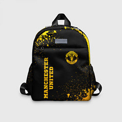 Детский рюкзак Manchester United - gold gradient вертикально, цвет: 3D-принт