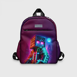Детский рюкзак Cyberpunk and Minecraft - collaboration ai art