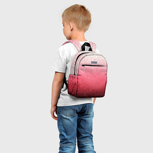 Детский рюкзак Градиент розово-чёрный брызги / 3D-принт – фото 5