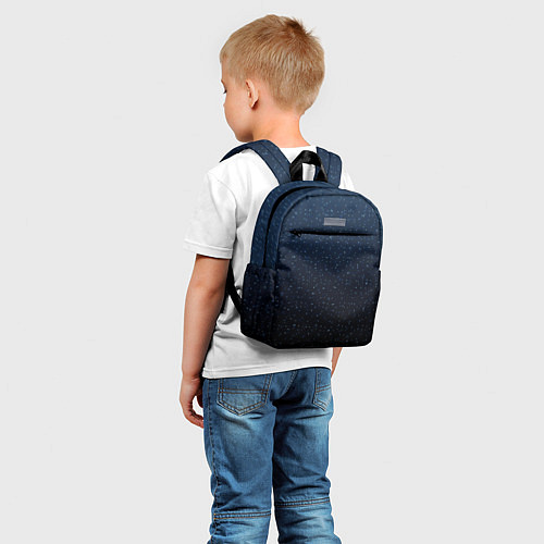 Детский рюкзак Абстрактный сине-чёрный ночной / 3D-принт – фото 5