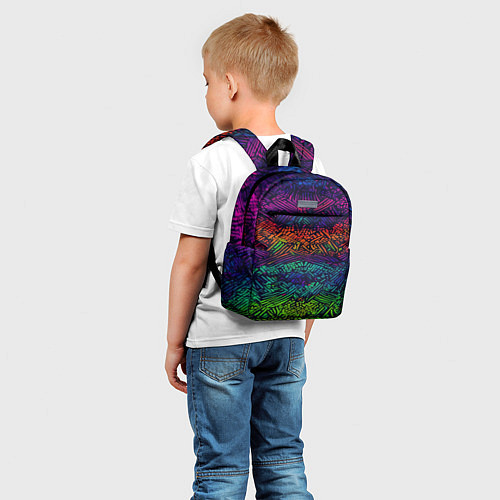 Детский рюкзак Мистический неоновый паттерн / 3D-принт – фото 5