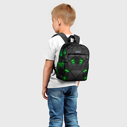 Детский рюкзак Броня в стиле киберпанка в виде плит, цвет: 3D-принт — фото 2