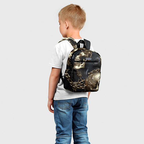 Детский рюкзак Прикованные цепями черепа / 3D-принт – фото 5
