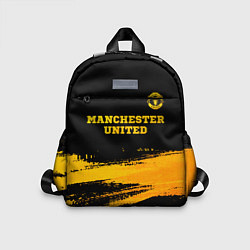 Детский рюкзак Manchester United - gold gradient посередине, цвет: 3D-принт