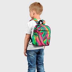 Детский рюкзак Неоновый голографик, цвет: 3D-принт — фото 2