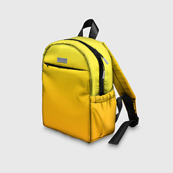 Детский рюкзак Градиент насыщенный жёлтый, цвет: 3D-принт — фото 2