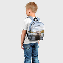 Детский рюкзак Выдра смотрит из воды, цвет: 3D-принт — фото 2