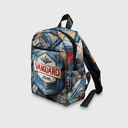Детский рюкзак Vanguard denim patchwork - ai art, цвет: 3D-принт — фото 2