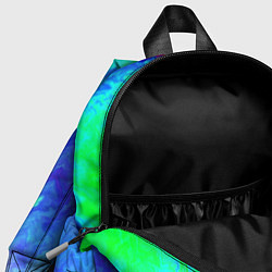 Детский рюкзак Сине-зелёная кислота тай-дай, цвет: 3D-принт — фото 2