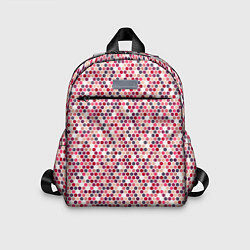 Детский рюкзак Паттерн соты розовый, цвет: 3D-принт