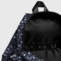 Детский рюкзак Соты металлический синий, цвет: 3D-принт — фото 2