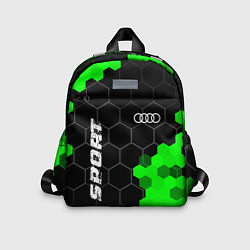 Детский рюкзак Audi green sport hexagon, цвет: 3D-принт