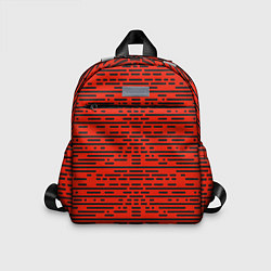 Детский рюкзак Чёрные полосы на красном фоне