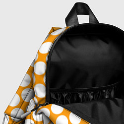 Детский рюкзак Жёлтый в белый крупный горошек, цвет: 3D-принт — фото 2