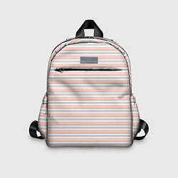 Детский рюкзак Светлый персиковый полосатый, цвет: 3D-принт