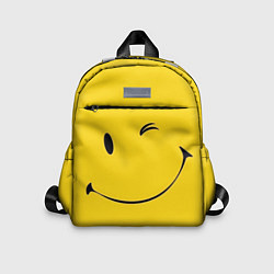 Детский рюкзак Смайл желтый, цвет: 3D-принт
