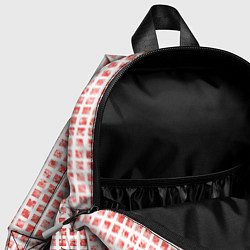 Детский рюкзак Паттерн маленькая красная мозаичная плитка, цвет: 3D-принт — фото 2