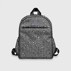 Детский рюкзак Чёрно-белый абстрактный, цвет: 3D-принт