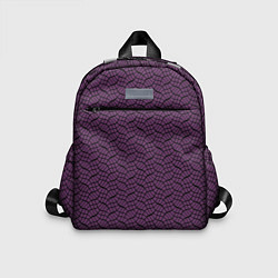 Детский рюкзак Тёмный фиолетовый волнистые полосы, цвет: 3D-принт