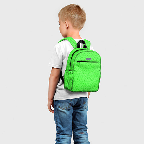 Детский рюкзак Яркий салатовый кислотный / 3D-принт – фото 5
