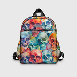 Детский рюкзак Красочный узор с черепами, цвет: 3D-принт