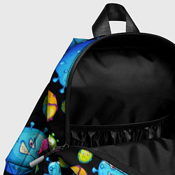 Детский рюкзак Смешные бактерии паттерн, цвет: 3D-принт — фото 2