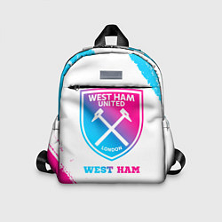 Детский рюкзак West Ham neon gradient style, цвет: 3D-принт