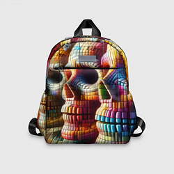 Детский рюкзак Три черепа - авангард нейросеть, цвет: 3D-принт