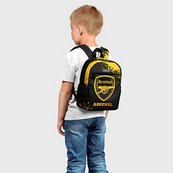 Детский рюкзак Arsenal - gold gradient, цвет: 3D-принт — фото 2
