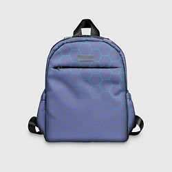 Детский рюкзак Шестигранники индиго, цвет: 3D-принт