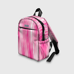 Детский рюкзак Бело-розовый полосатый, цвет: 3D-принт — фото 2