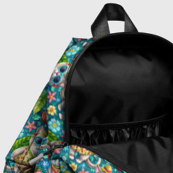 Детский рюкзак Коты и летний вайб паттерн, цвет: 3D-принт — фото 2