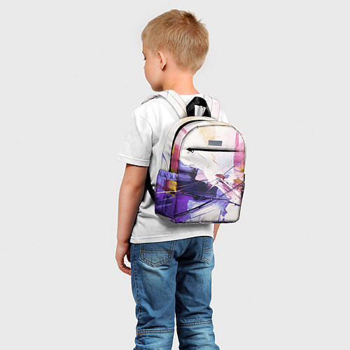 Детский рюкзак Хаотичные мазки краски / 3D-принт – фото 5