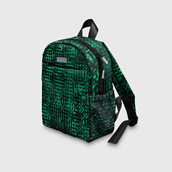 Детский рюкзак Чёрно-зелёный абстрактный, цвет: 3D-принт — фото 2