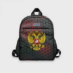 Детский рюкзак Герб РФ соты броня, цвет: 3D-принт