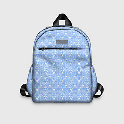 Детский рюкзак Нежный бело-голубой узоры, цвет: 3D-принт