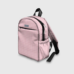 Детский рюкзак Розовый паттерн клетка, цвет: 3D-принт — фото 2