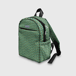 Детский рюкзак Изумрудный волнистые линии, цвет: 3D-принт — фото 2