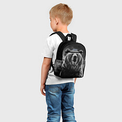 Детский рюкзак Большой бурый медведь оскал, цвет: 3D-принт — фото 2