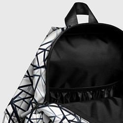 Детский рюкзак Чёрные хаотичные линии на белом фоне, цвет: 3D-принт — фото 2