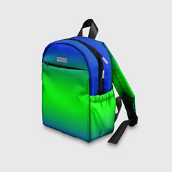 Детский рюкзак Зелёный градиент текстура, цвет: 3D-принт — фото 2